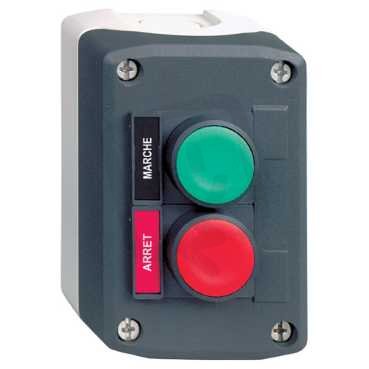 Schneider XALD211 Ovládací skříňka dvoutlačítková, 1 Z - zelená, 1 V - rudá
