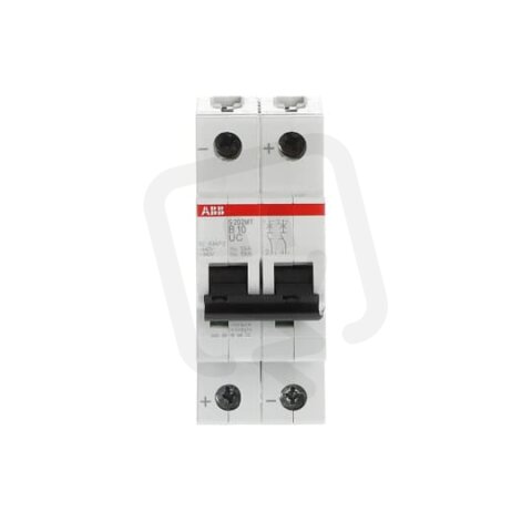 ABB S202MT-B10UC 2F jistič 10 A char. B 10kA 440V AC/DC pro kolejová vozidla