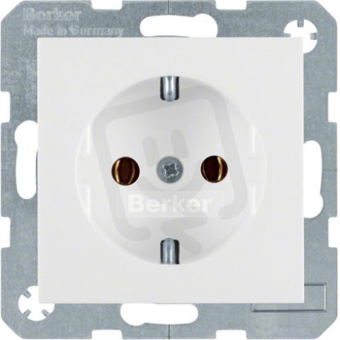 Zásuvka SCHUKO, S.1/B.x, bílá lesk BERKER 41438989
