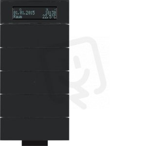 Tlačítkový senzor IR, 5-násobný s termostatem IQ sklo, černá BERKER 75665692