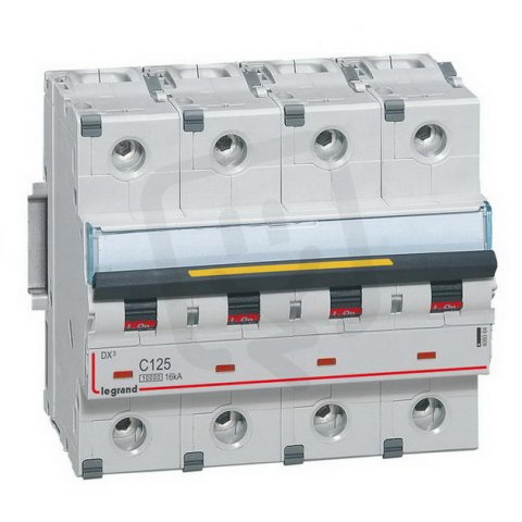 DX3 JISTIČ, 4 PÓLOVÝ, CHAR. C,125A 10000A/16KA LEGRAND 409364