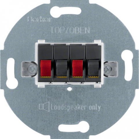 Reproduktorová zásuvka stereo, antracit mat BERKER 457305
