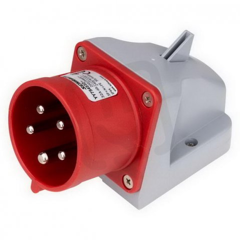 CEE-nástěnná vidlice, 5-pólová, 32A, 400V, IP44 SCHRACK YY754532--