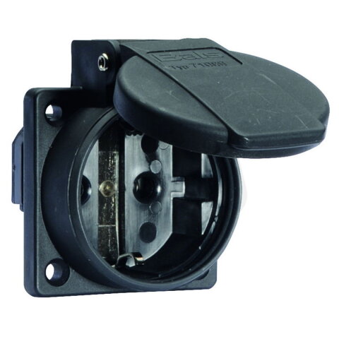 Zásuvka vestavná 16A 3p 230V IP54 SCHUKO (černá) BALS 71089
