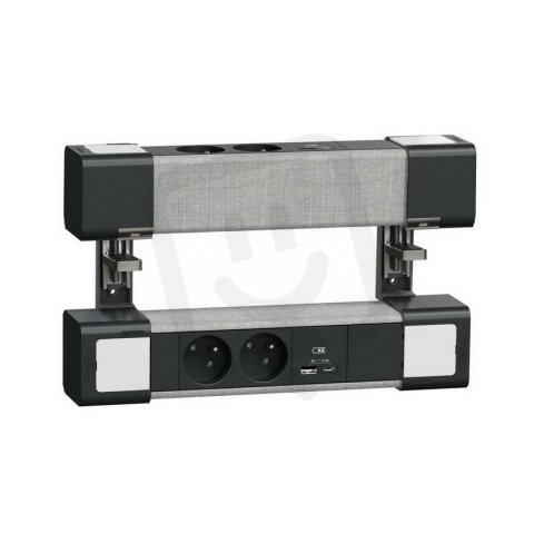 Unica System+ Stolní modul L 4x zásuvka/USB A+C Antracit/Šedá SCHNEIDER INS44403