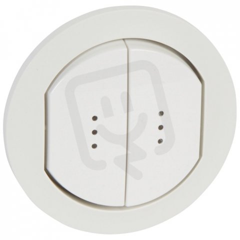 CÉLIANE IP44 KRYT SPÍNAČ DVOJITÝ PODSVĚTLENÝ LEGRAND 067804