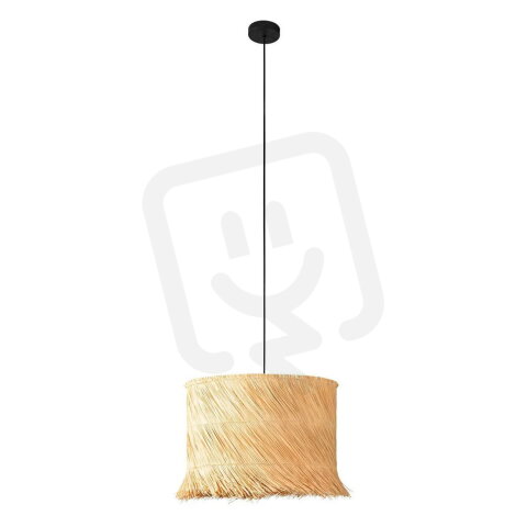 Závěsné svítidlo PAISANO 1xE27 černá/NATUR 40W IP20 EGLO 390238