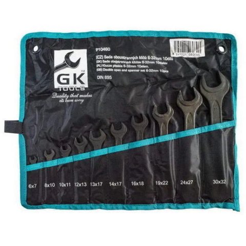 Sada klíčů oboustranné 6-32 mm, 10 dílů, obal GK TOOLS P10460