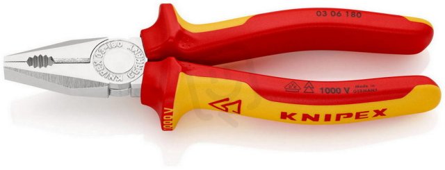 KNIPEX 0306180 kleště kombinované do 1kV chromované 180mm KN 03 06 180