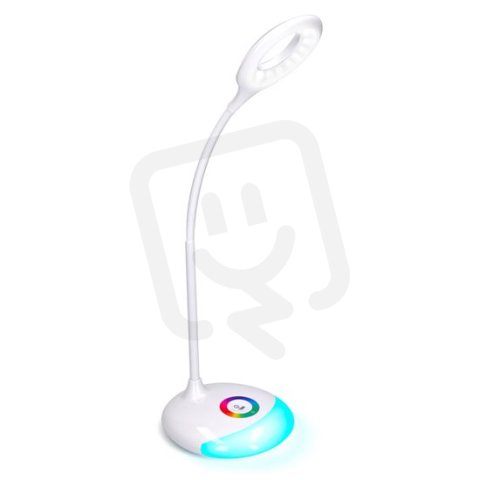 LED stolní lampička nabíjecí 5W RGB podsvícení stmívatelná USB napájení WO44