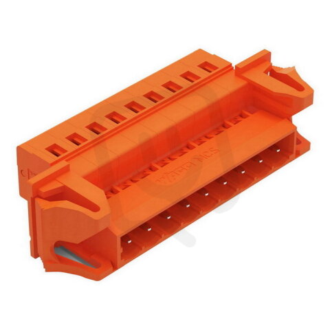 Konektor s pájecími piny CAGE CLAMP 2,5mm2 oranžová 9pól. WAGO 231-639/114-000