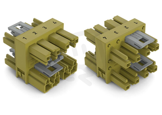Rozdělovač s 3 výstupy 4pól. Kód. B světle zelená WAGO 770-1735