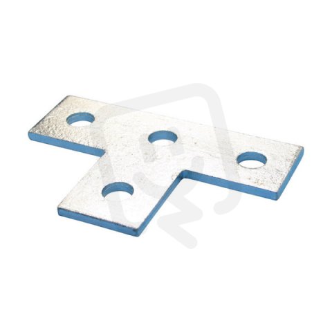 Plochý T-kus se čtyřmi otvory, ocel, žárově pokoveno, 138 x 90 mm ZEA108 387580