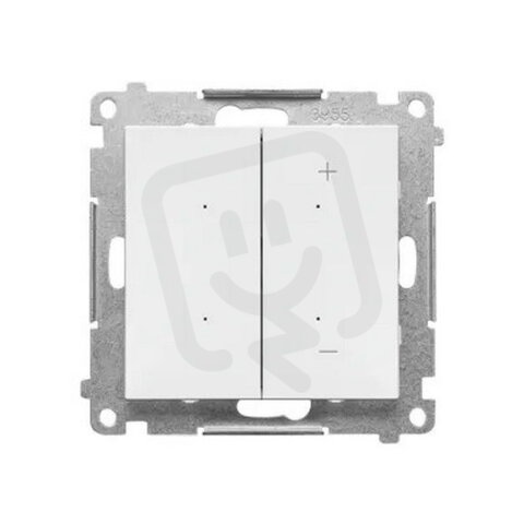 Stmívač pro stmívatelné LED, tlačítkový (přístroj s krytem) bílá matná