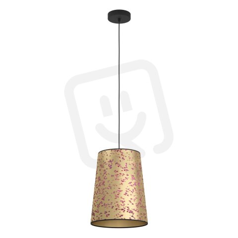 Závěsné svítidlo CASTUERA černá/zlatá lístky růže 1X25W EGLO 390292