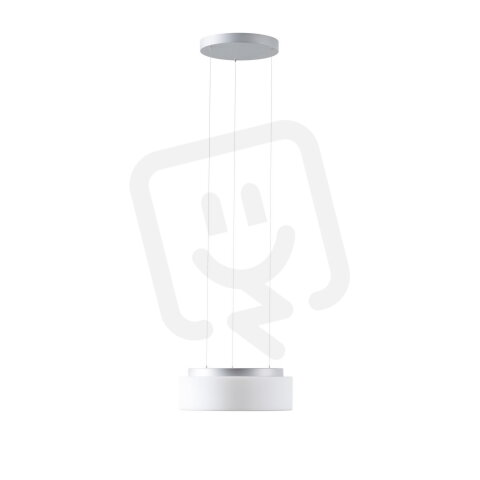 Závěsné LED svítidlo se skleněným stínidlem OSMONT ERIS LE2 13W IP40 4K stříbro