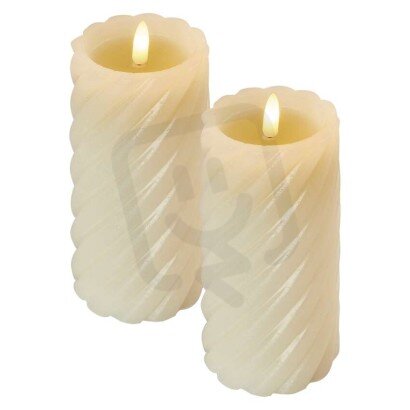 LED dekorace vosková svíčka, 17cm, 2xAAA, vnitřní, teplá, časovač EMOS DCCV17