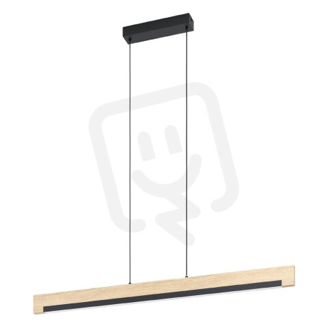 Závěsné svítidlo CAMACHO LED černá/dřevo 25,5W IP20 EGLO 901737