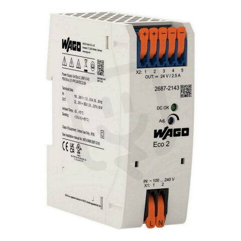 Napájecí jednotka, Eco 2, 1fáz. WAGO 2687-2143