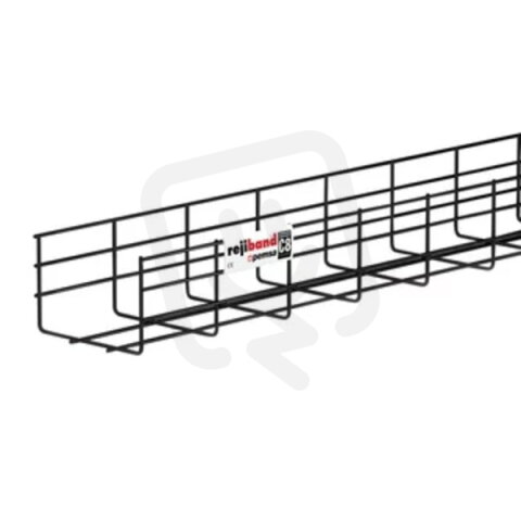 Drátěný kabelový nosník, 100 x 450 x 3000 mm, černý zinek WBT100X450BG 823082