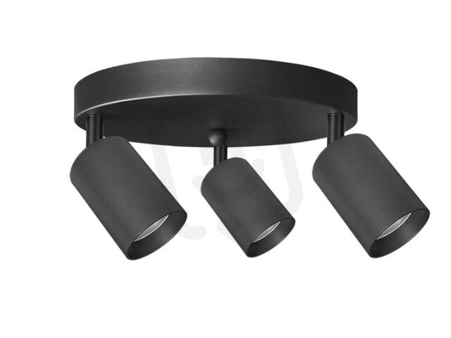 bodové svítidlo METRO 3 ROUND GU10 černá 3x5W 38° 4000K neutrální LM14308007