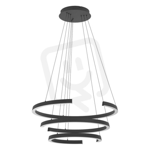 Závěsné svítidlo LABONETE LED-CCT 3 kruhy 50W IP20 černá EGLO 390532