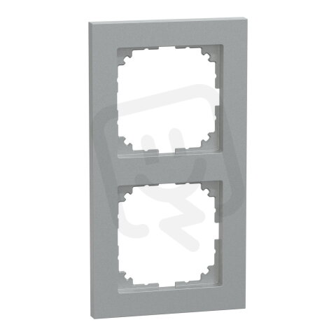 Rámeček Merten M-Pure, dvojnásobný, aluminium, matný plast MEG4020-3660