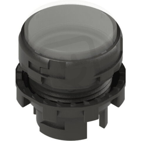 Světelná čočka d22mm, Čočka: bez symbolu, Bez čočky, Plochý, plast, černá, IP67