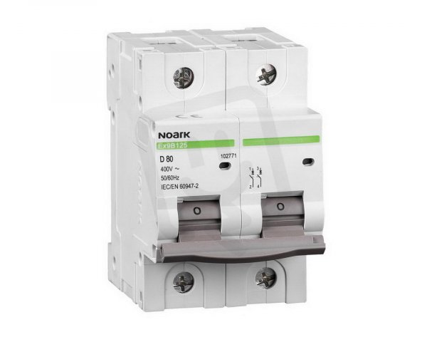 Instalační jistič NOARK 102772 EX9B125 20 kA, char. D, 100 A, 2-pól