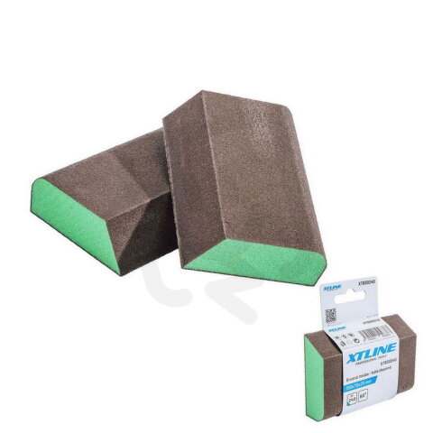Brusná houba tuhá zkosená 100x70x25 mm, zr. 240 XTLINE XTB30240