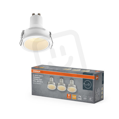 LED Spot Set PAR11 Recess GU10 Dim 3W 827 White OSRAM 4058075854154