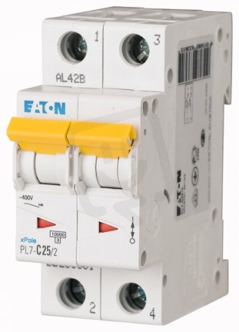 Jistič PL7-C25/2, char C, 2-pólový, 10kA, 25A EATON 263361