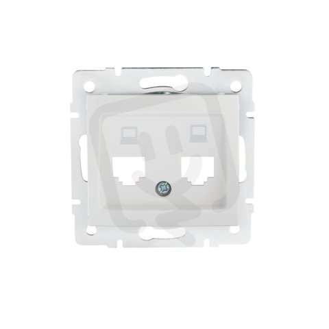 Adaptér datové zásuvky DOMO 2xRJ45 bílý 25930 Kanlux