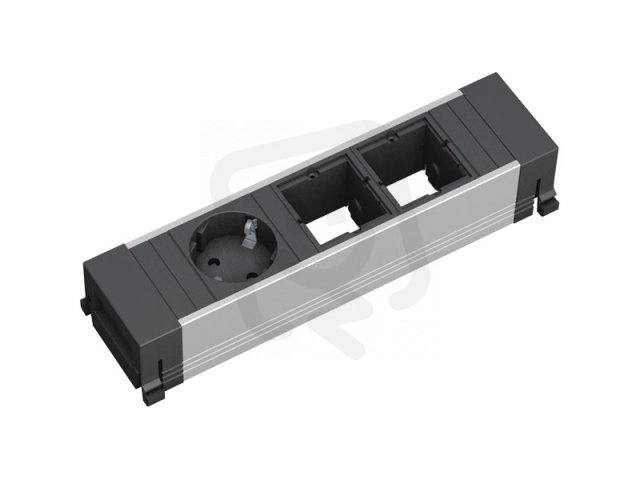 zásuvková jednotka 1x230, 2 uživ.moduly