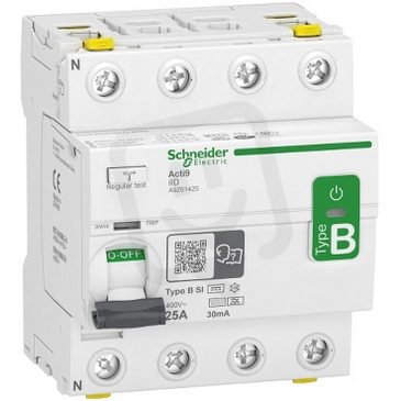 Proudový chránič iID 4P 25A 30mA typ B-SI 400V SCHNEIDER A9Z61425