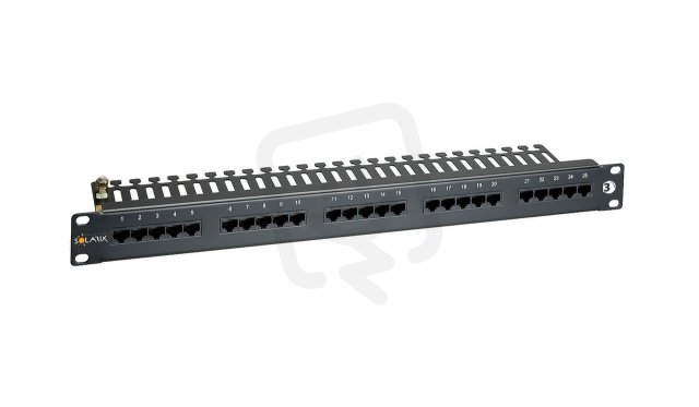 19" ISDN panel 25 x RJ45 černý 1U SOLARIX 24024725