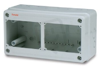 Skříň 3973 AcquaCOMBI IP65 2 otvory bez modulů 175x330x135mm FAMATEL