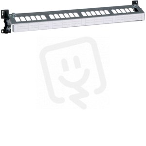 Patch panel prázdný pro montáž prvků 24x (E-DAT Format) na lištu DIN FZ24MMO