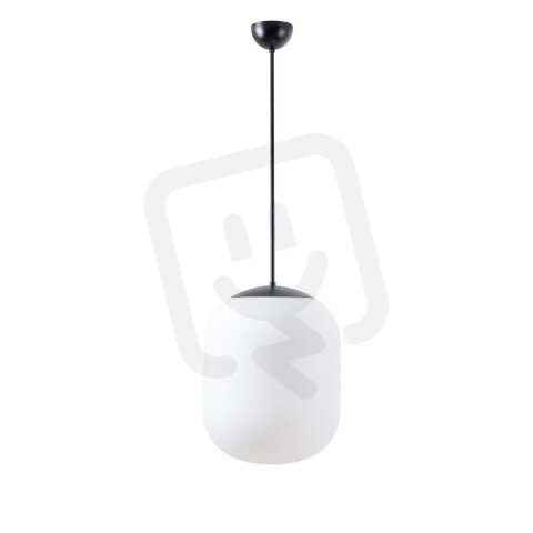 Závěsné svítidlo se skleněným stínidlem OSMONT TANIA P1 13W IP40 E27 černá