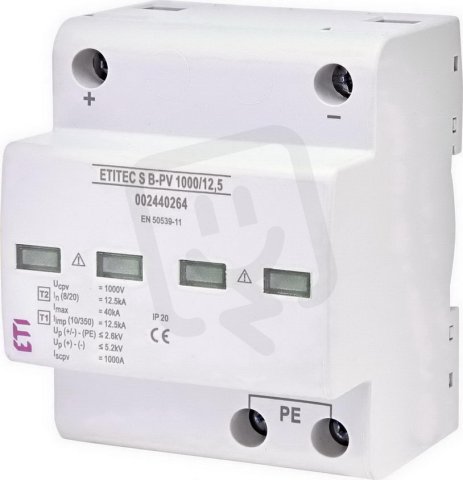 Svodič přepětí  ETITEC S B-PV 1000/12,5 pro fotovoltaiku ETI 002440264