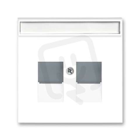 Kryt dvojzásuvky komunikační, clonky 5014M-A11018 44 bílá/ledová šedá Neo ABB
