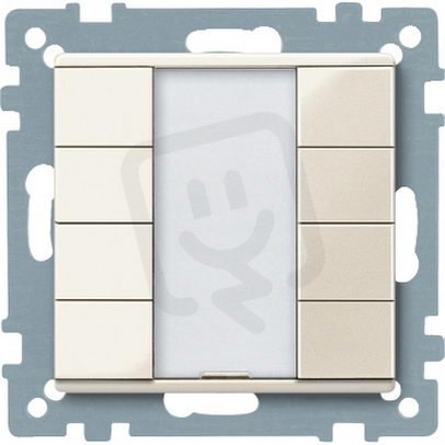 KNX tlač. panel 4-násobný plus, White, System M SCHNEIDER MTN617444