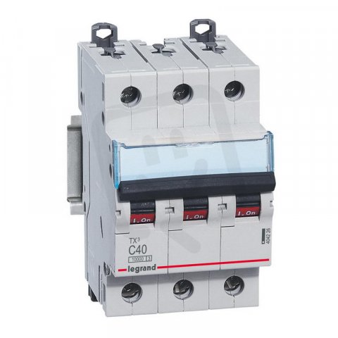 TX3 JISTIČ, 3 PÓLOVÝ, CHAR. C, 40A 10000A LEGRAND 404226
