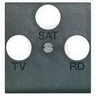 BTICINO LIVINGLIGHT KRYTKA ZÁSUVKY TV-RD-SAT ANTRACIT L4207