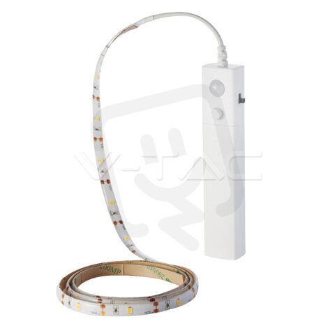 2.4W LED Strip 2835 Motion Sensor 1m. 2700K, VT-8082 V-TAC SKU2573