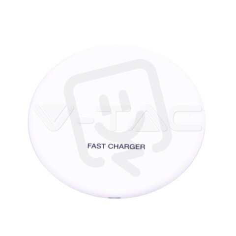 Wireless Charger 5A Fast Charging Round White , VT-1210 V-TAC SKU7709