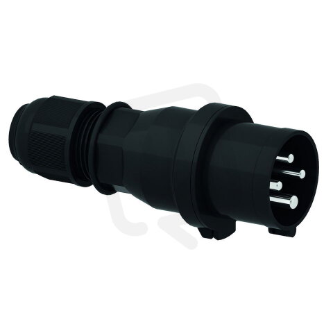 Vidlice 16A 4p 400V IP44 6h Quick-Connect (černá) BALS 210916