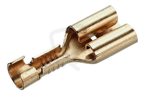 Neizolovaný mosazný konektor 0,5-1/6,3x0,8 mm (100 ks) CIMCO 181200