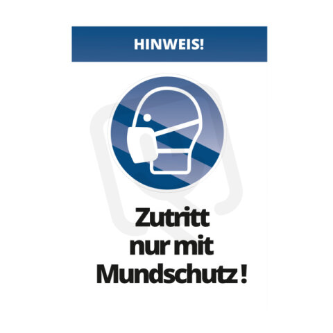 Nástěnná tabulka VSTUP POUZE S MASKOU! CIMCO 182832