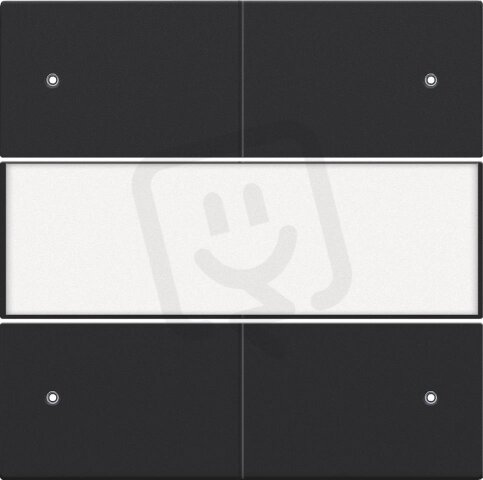 Středový kryt 4xbezpot.tlačítko 24V+LED/LABEL-BLACK COATED NIKO 161-40350